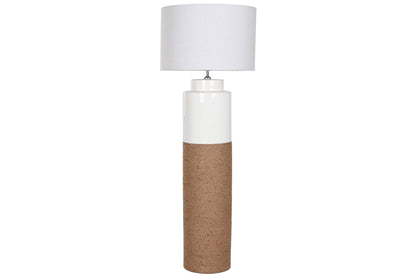 Lampara Pie Ceramica Lino 50X50X139_5 Blanco