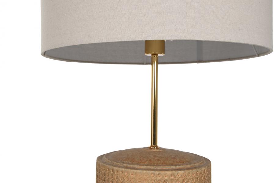 Lampara Pie Ceramica Lino 50X50X124_5 Beige