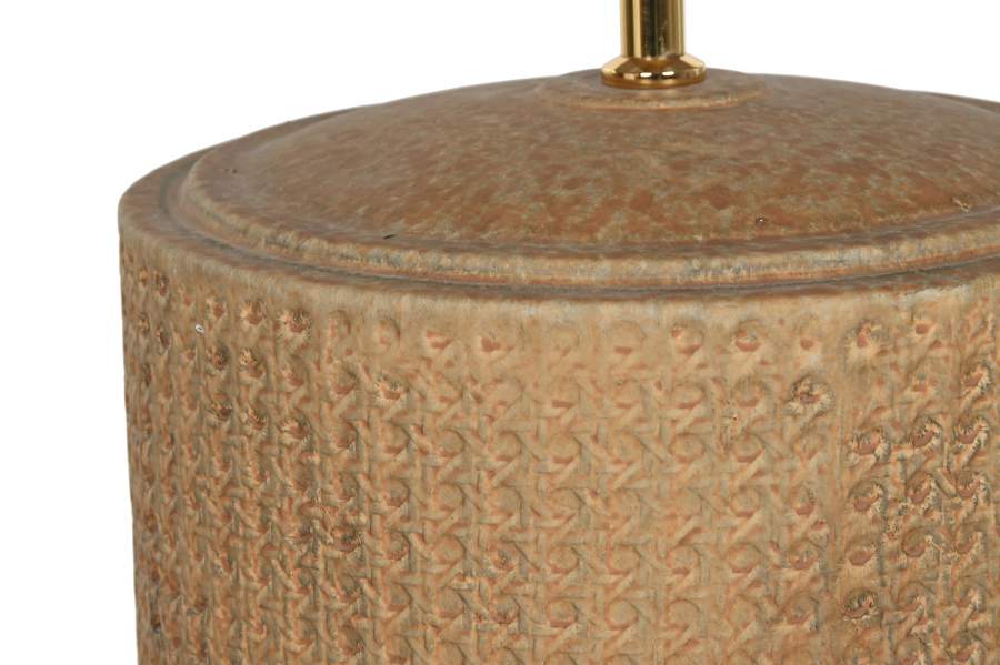 Lampara Pie Ceramica Lino 50X50X124_5 Beige
