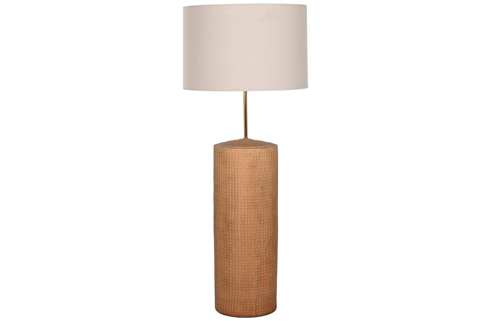 Lampara Pie Ceramica Lino 50X50X124_5 Beige