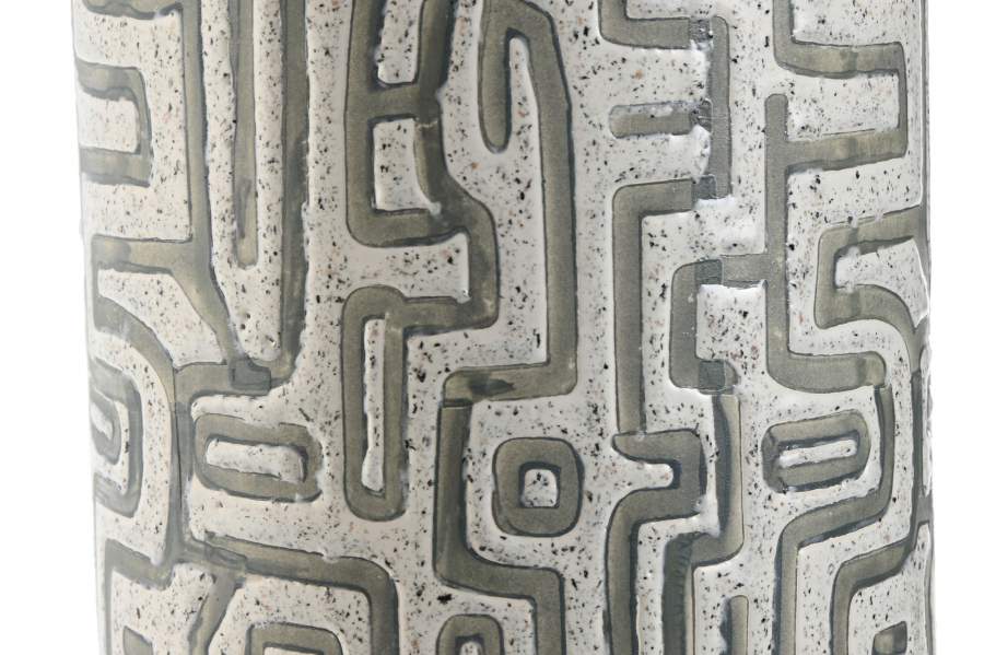 Lampara Sobremesa Ceramica Lino 42X42X73 Blanco