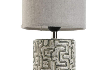 Lampara Sobremesa Ceramica Lino 18X18X43 Blanco
