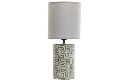 Lampara Sobremesa Ceramica Lino 18X18X43 Blanco
