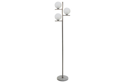 Lampara Pie Marmol Cristal 27X23X143 Bola