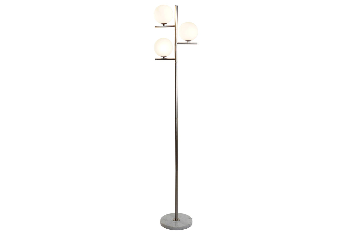 Lampara Pie Marmol Cristal 27X23X143 Bola