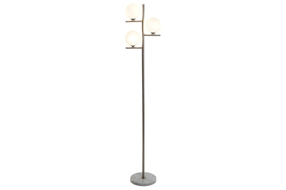 Lampara Pie Marmol Cristal 27X23X143 Bola
