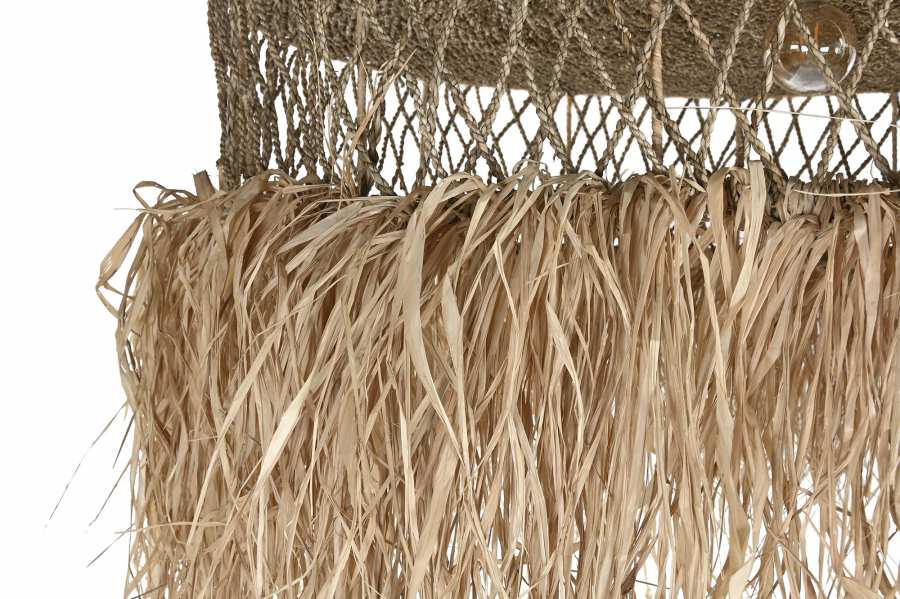 Lampara Techo Fibras Naturales 125X125X54