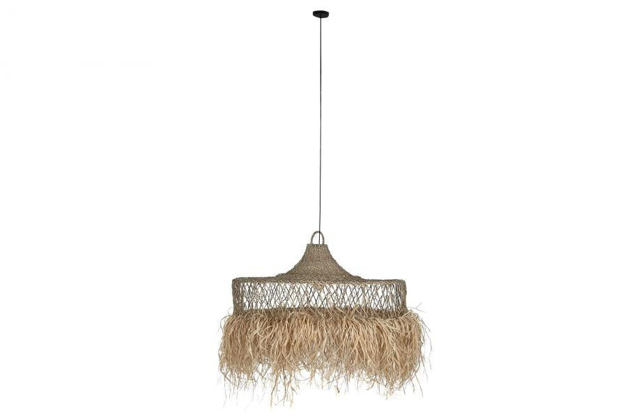 Lampara Techo Fibras Naturales 125X125X54