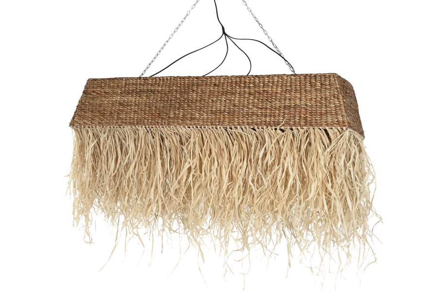 Lampara Techo Fibras Naturales 138X26X33