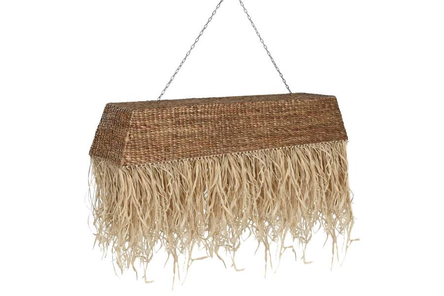 Lampara Techo Fibras Naturales 138X26X33