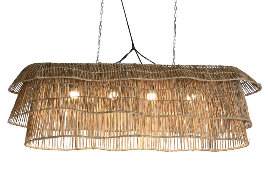 Lampara Techo Fibras Naturales 135X40X50