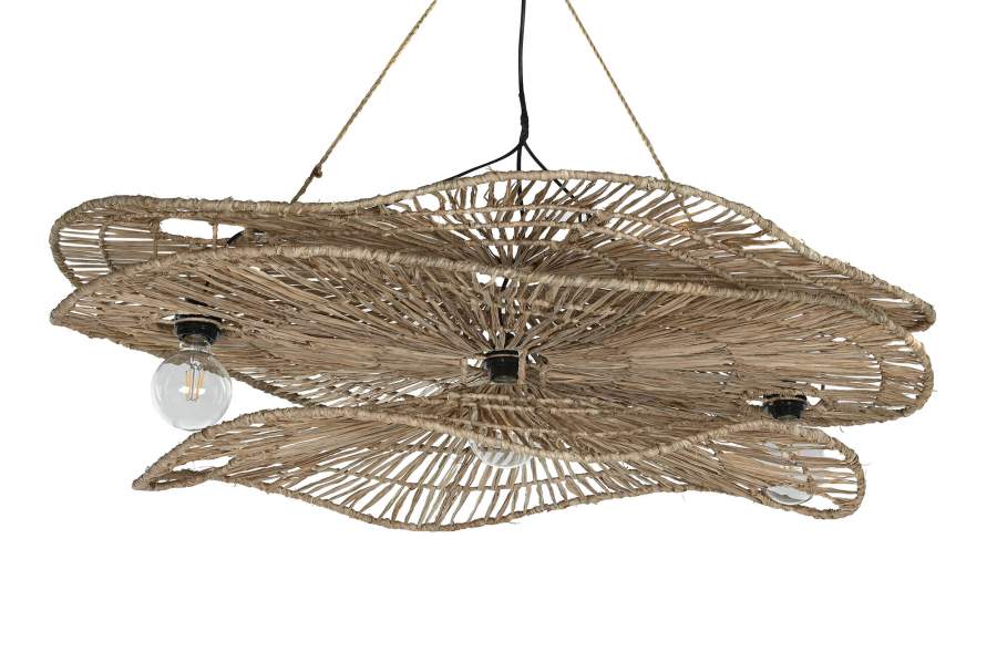 Lampara Techo Fibras Naturales 1120X29X50