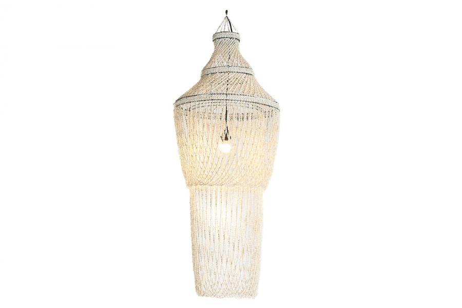 Lampara Techo Conchas 54X54X130 Hecho A Mano