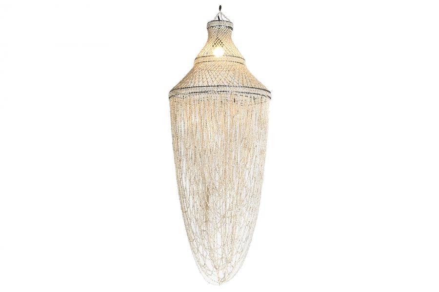 Lampara Techo Conchas 54X54X130 Hecho A Mano