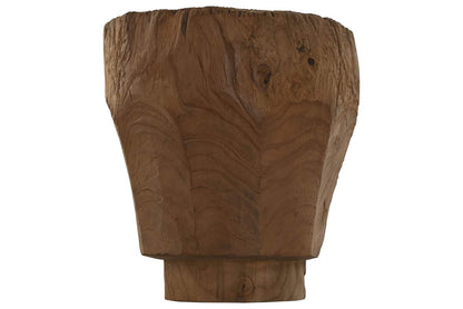 Lampara Aplique Teca 30X15X34 Pared Hecho A Mano