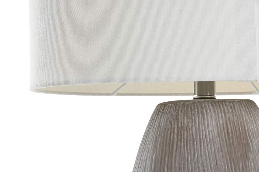 Lampara Sobremesa Ceramica Algodon 40X23X67