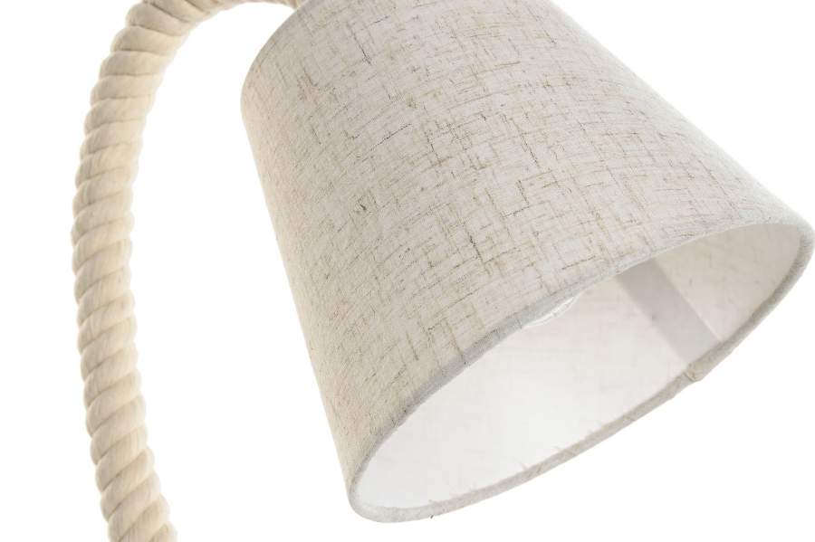 Lampara Sobremesa Cuerda Lino 26X18X35 Blanco