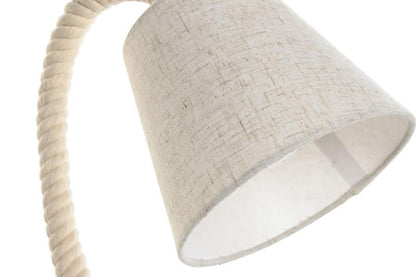 Lampara Sobremesa Cuerda Lino 26X18X35 Blanco