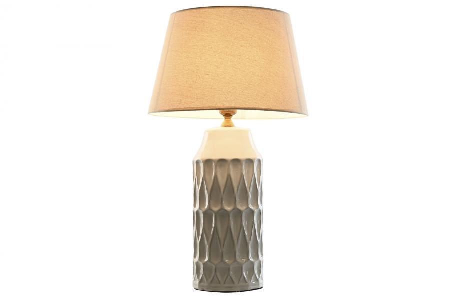 Lampara Sobremesa Porcelana Algodon 40X40X68