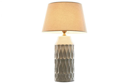 Lampara Sobremesa Porcelana Algodon 40X40X68