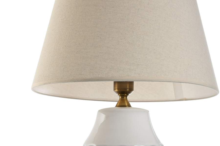 Lampara Sobremesa Porcelana Algodon 40X40X68