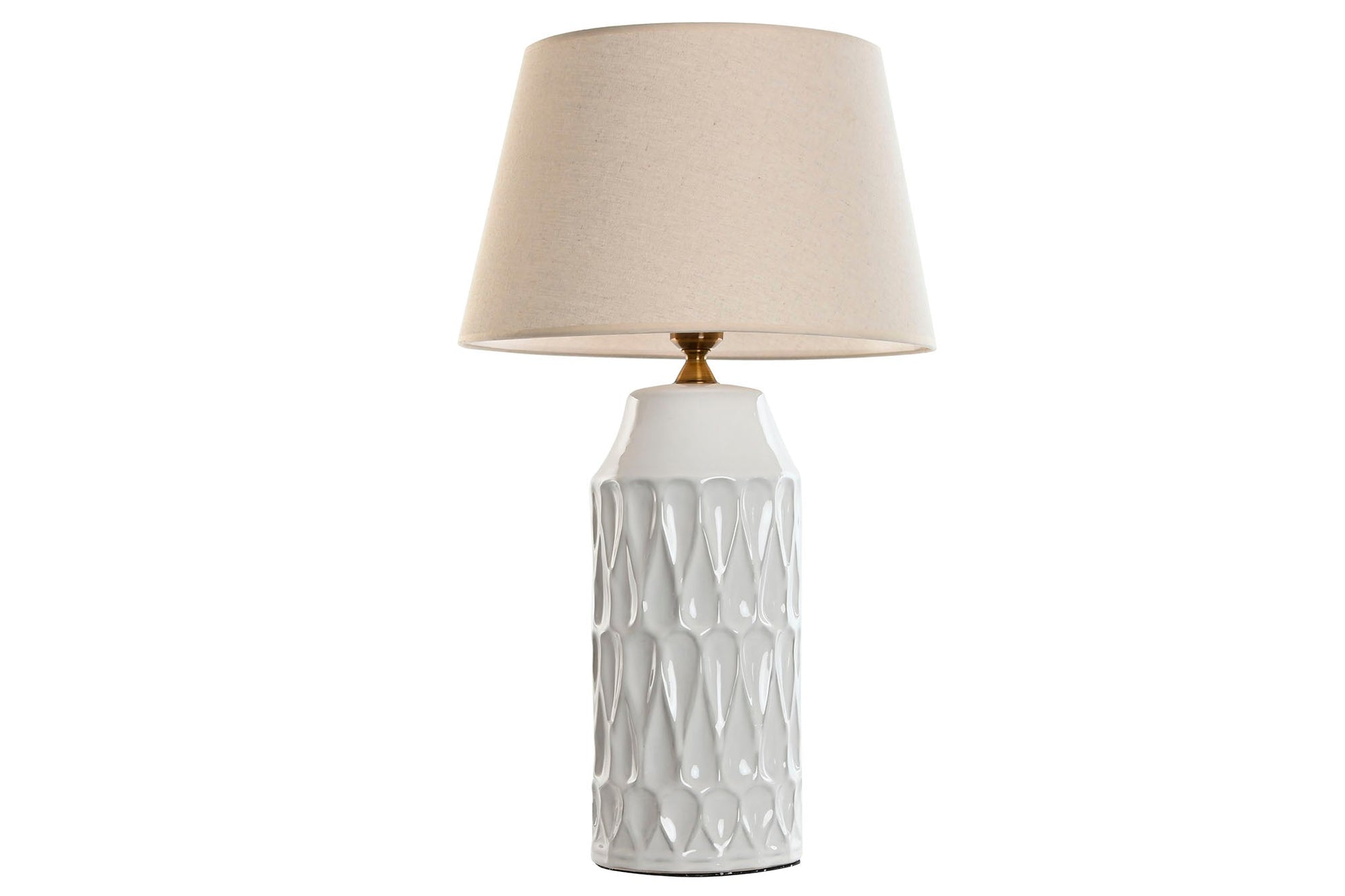Lampara Sobremesa Porcelana Algodon 40X40X68