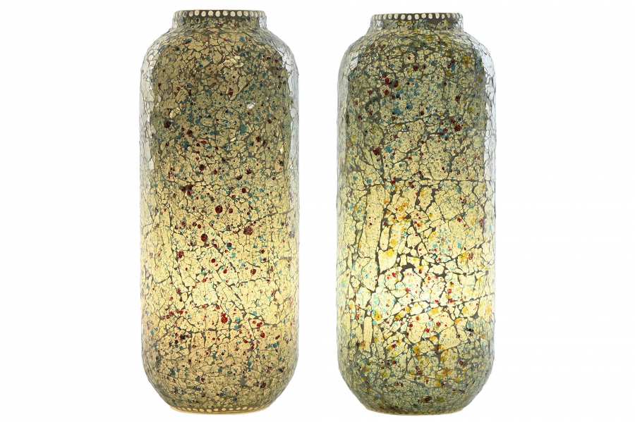 Lampara Sobremesa Cristal 17X17X44 2 Surt.