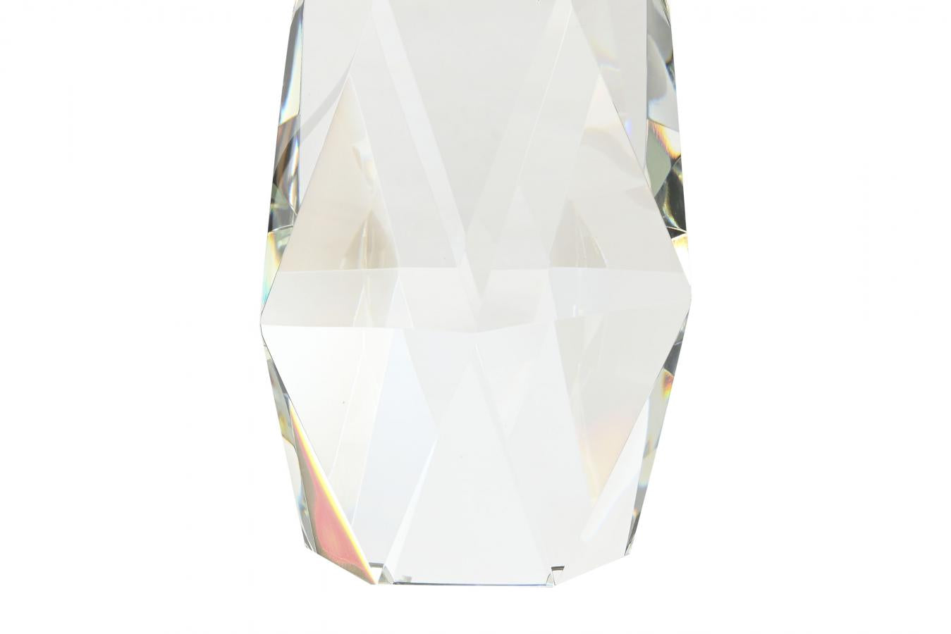 Lampara Sobremesa Cristal Lino 23X23X50