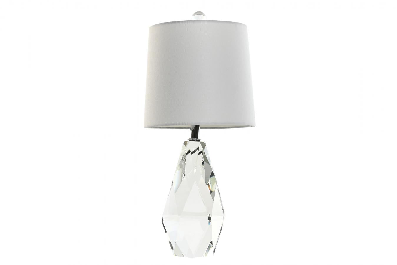 Lampara Sobremesa Cristal Lino 23X23X50
