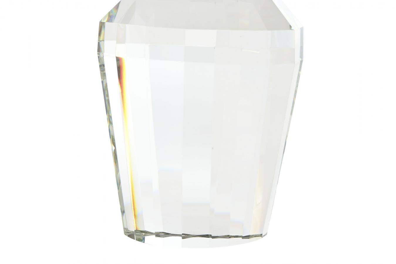 Lampara Sobremesa Cristal Lino 21X21X43