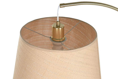 Lampara Pie Metal Bambu 66X35X180 Dorado