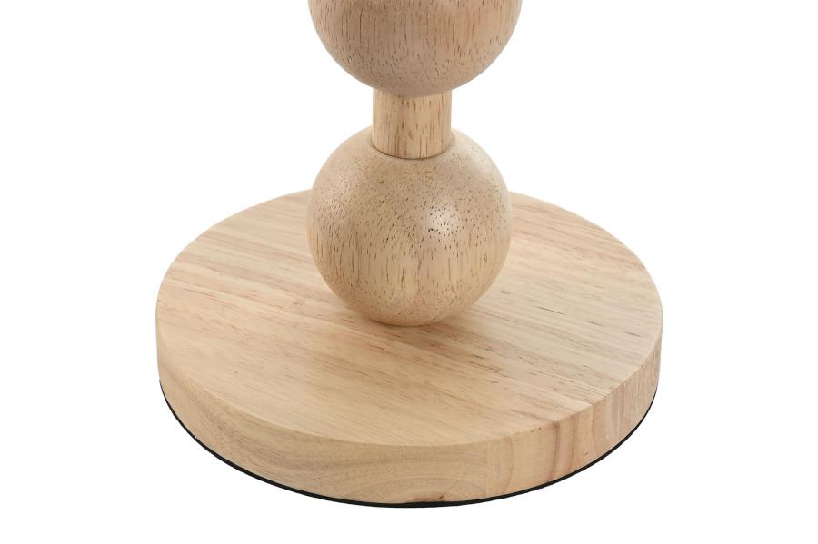Lampara Sobremesa Hevea / Rubberwood 32X32X56 Bola
