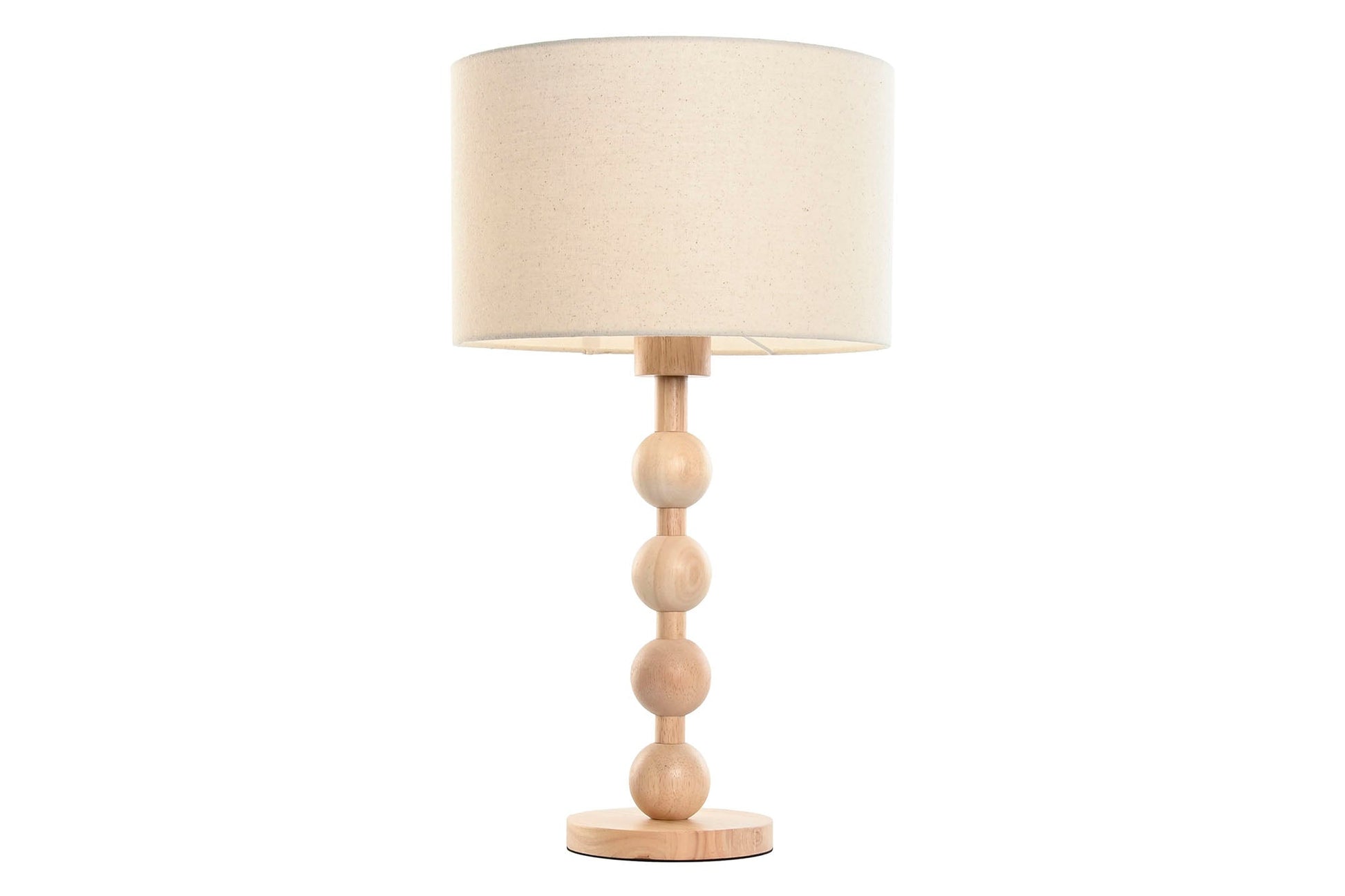 Lampara Sobremesa Hevea / Rubberwood 32X32X56 Bola