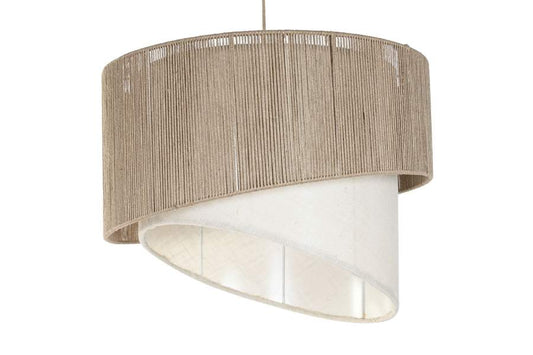 Lampara Techo Yute Metal 60X60X50 Marron