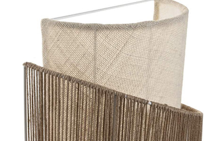 Lampara Aplique Yute Metal 34X17X40 Pared Natural