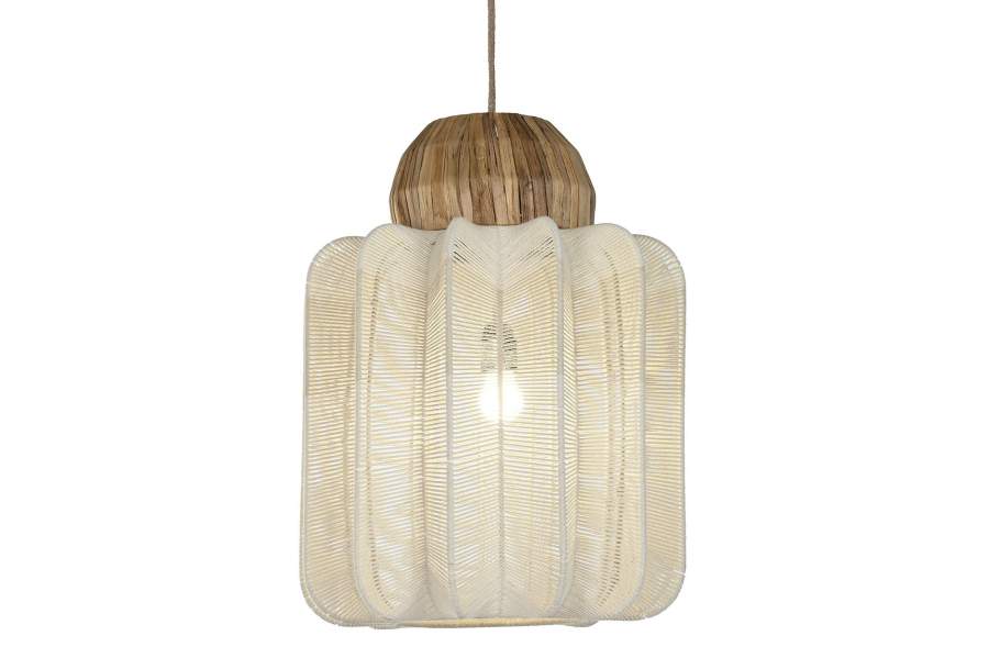 Lampara Techo Algodon Seagrass 38X38X52 Natural
