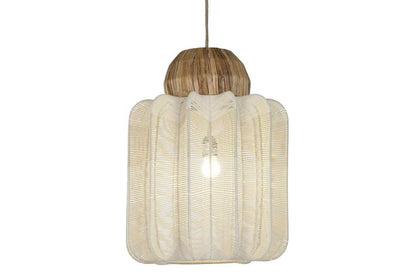 Lampara Techo Algodon Seagrass 38X38X52 Natural