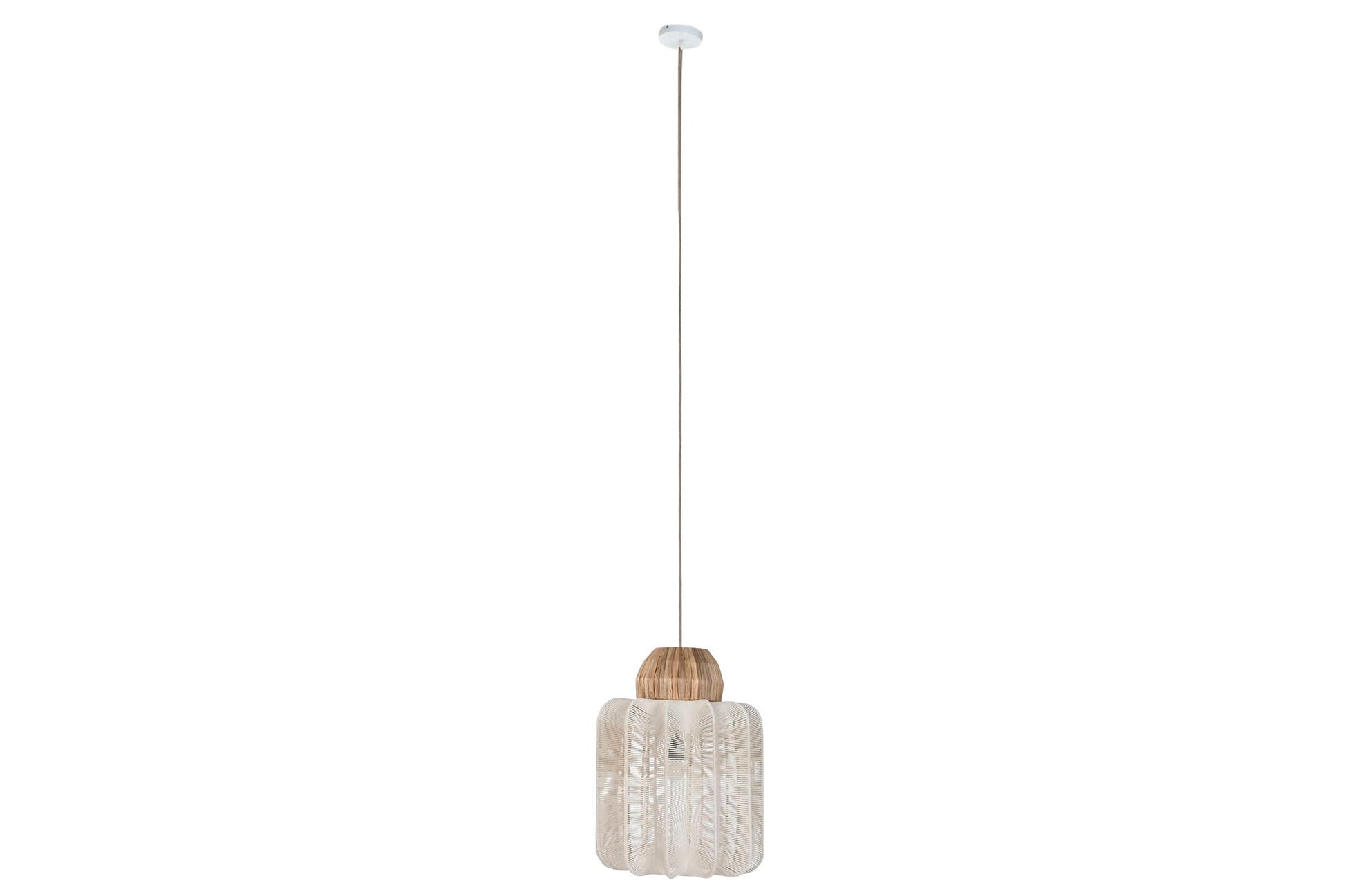 Lampara Techo Algodon Seagrass 38X38X52 Natural