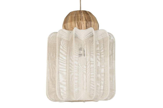 Lampara Techo Algodon Seagrass 38X38X52 Natural