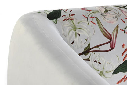 Sofa Poliester Metal 140X71X71 Flores Beige