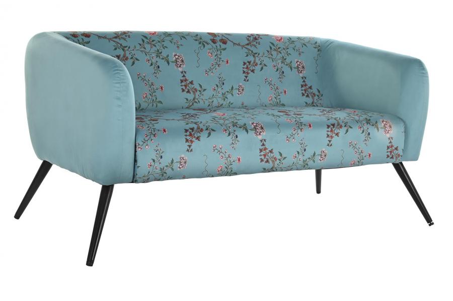 Sofa Poliester Metal 140X71X71 Flores Rama Verde