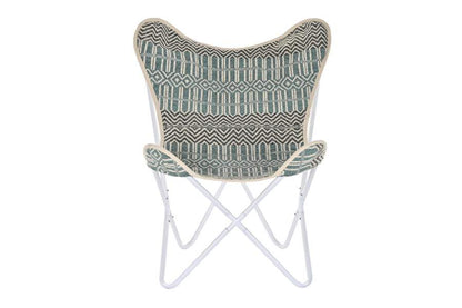 Sillon Algodon Hierro 74X65X90 Mariposa Azul