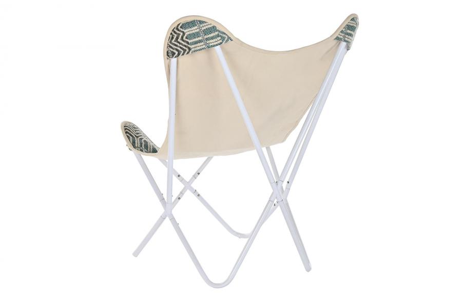 Sillon Algodon Hierro 74X65X90 Mariposa Azul
