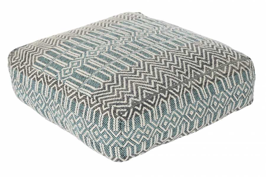 Cojin Suelo Algodon 60X60X25 6300 Gr_ Rayas Azul