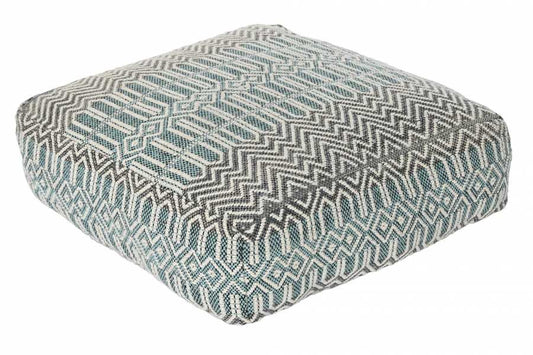 Cojin Suelo Algodon 60X60X25 6300 Gr_ Rayas Azul