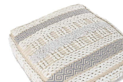 Cojin Suelo Algodon 60X60X25 6300 Gr_ Rayas Blanco