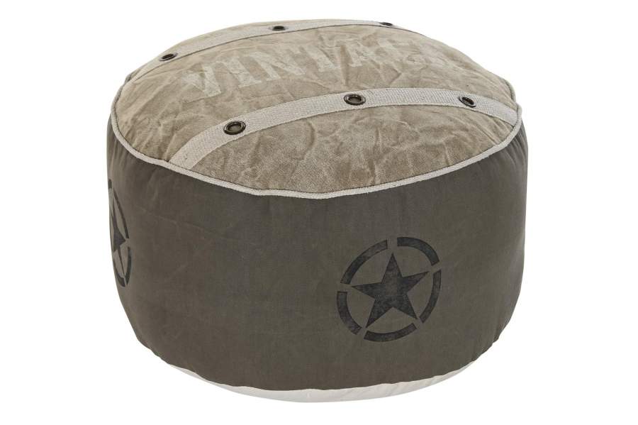 Cojin Suelo Algodon Piel 50X50X34 Star Gris Oscuro