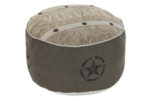 Cojin Suelo Algodon Piel 50X50X34 Star Gris Oscuro