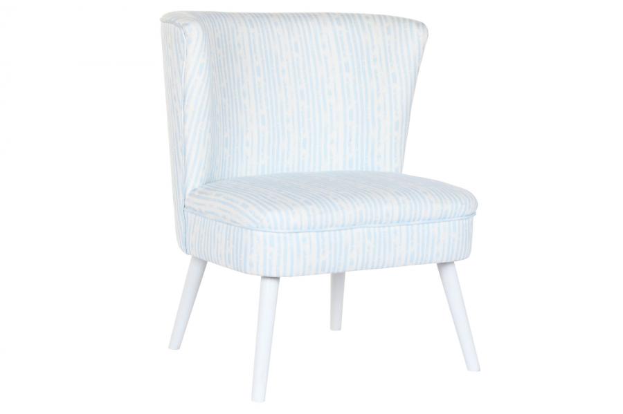 Sillon Poliester Madera 73X67X85 Rayas Azul