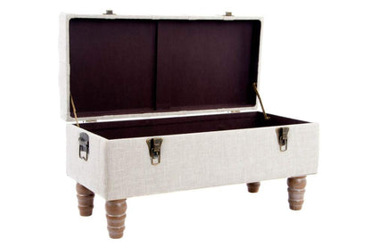 Descalzadora Set 2 Madera 81X42X43 Beige
